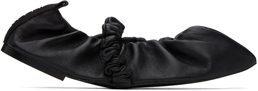 商品Ganni|Black Scrunchie Ballerina Flats,价格¥1741,第1张图片