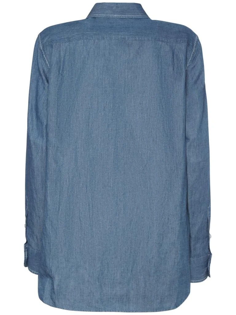 商品Loro Piana|Neo Andre Cotton & Linen Denim Shirt,价格¥6514,第4张图片详细描述