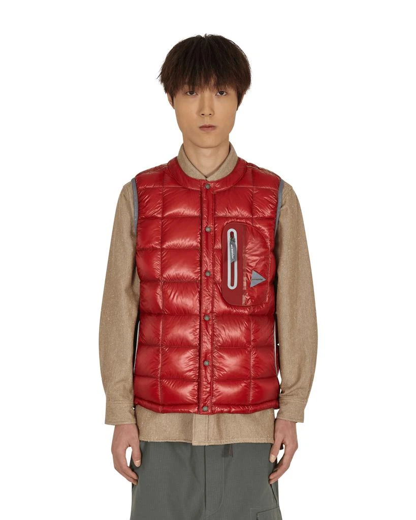 商品And Wander|Diamond Stitch Down Vest Red,价格¥2568,第1张图片