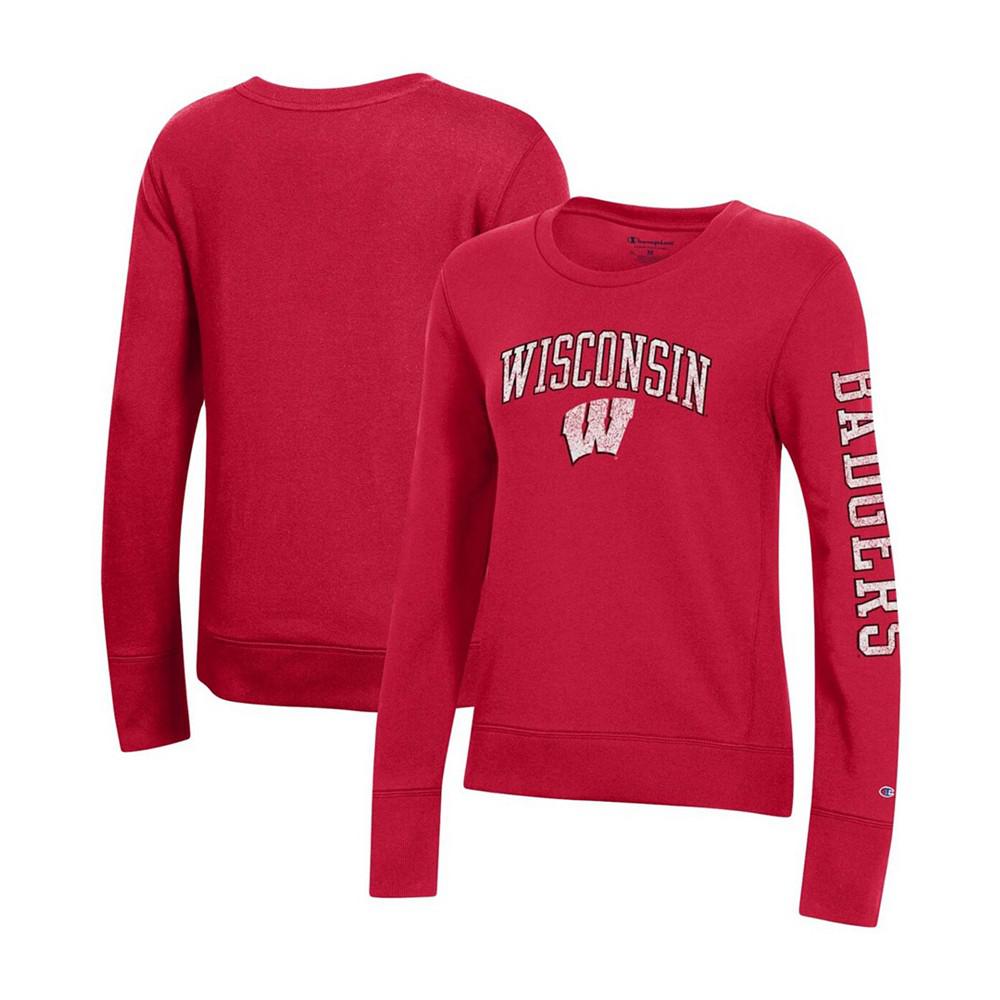Women's Red Wisconsin Badgers University 2.0 Fleece Sweatshirt商品第1张图片规格展示