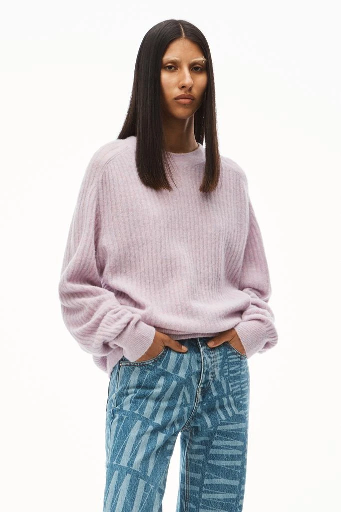 商品Alexander Wang|RIBBED CREWNECK SWEATER IN ALPACA FLEECE,价格¥1643,第2张图片详细描述