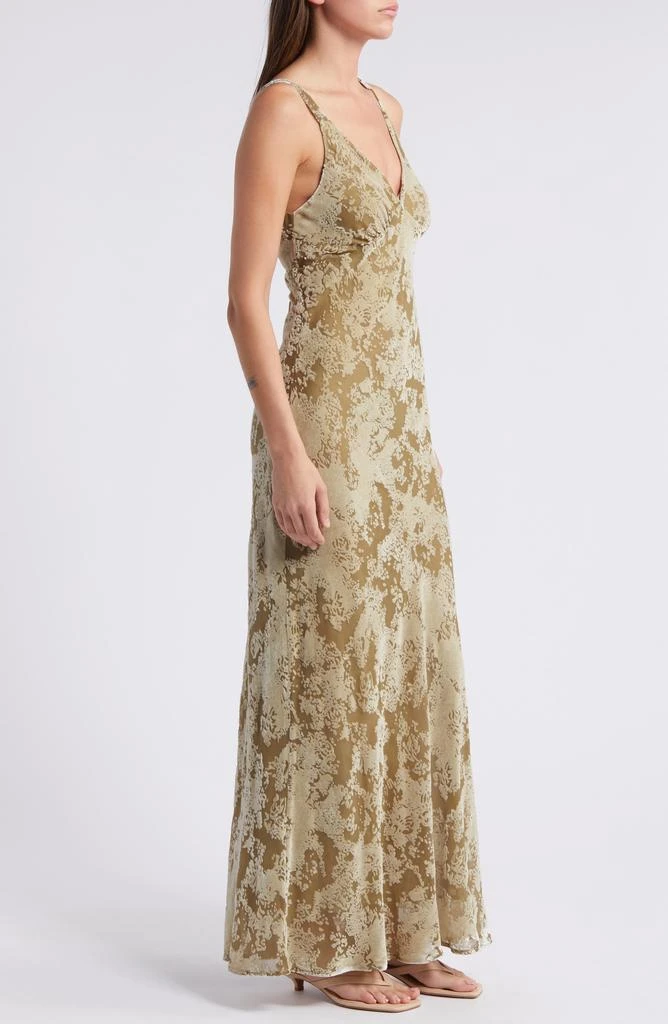 商品Mango|Javier Burnout Velvet Maxi Dress,价格¥338,第3张图片详细描述