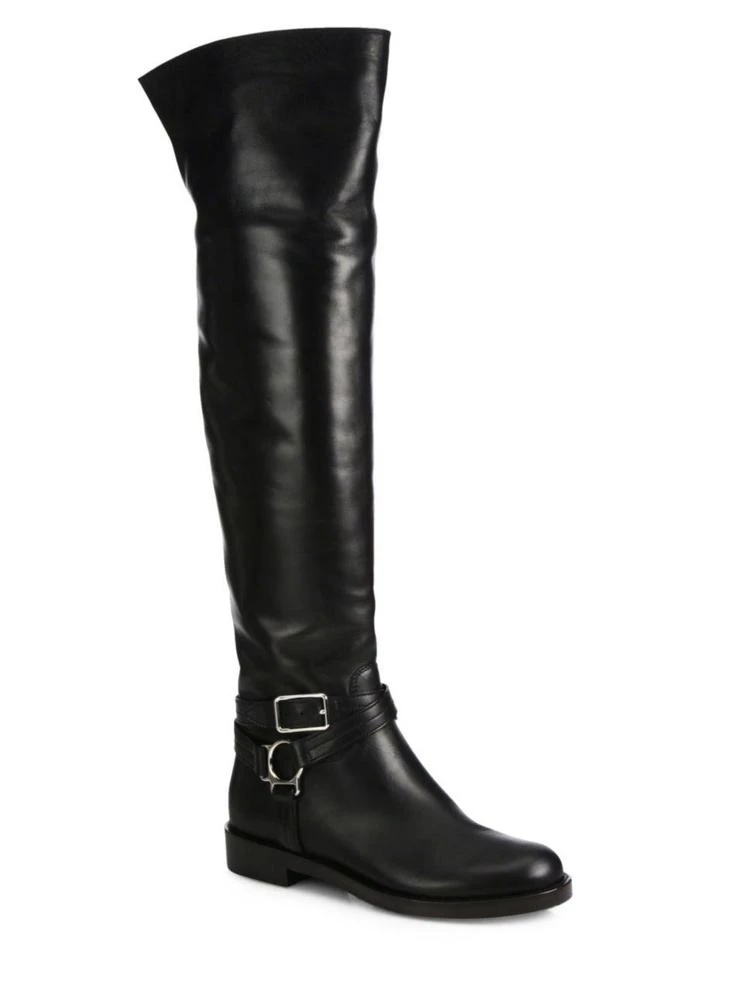 商品Gianvito Rossi|Leather Over-The-Knee Flat Boots,价格¥7479,第1张图片