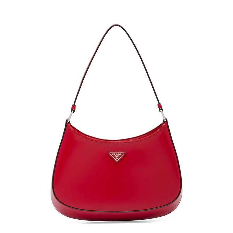 商品Prada|【预售3-7天】PRADA/普拉达 21年秋冬 女士猩红色亮面皮革磁扣式翻盖开合斜跨手提单肩包1BC499_ZO6_F02SB_V_OOO,价格¥16789,第1张图片