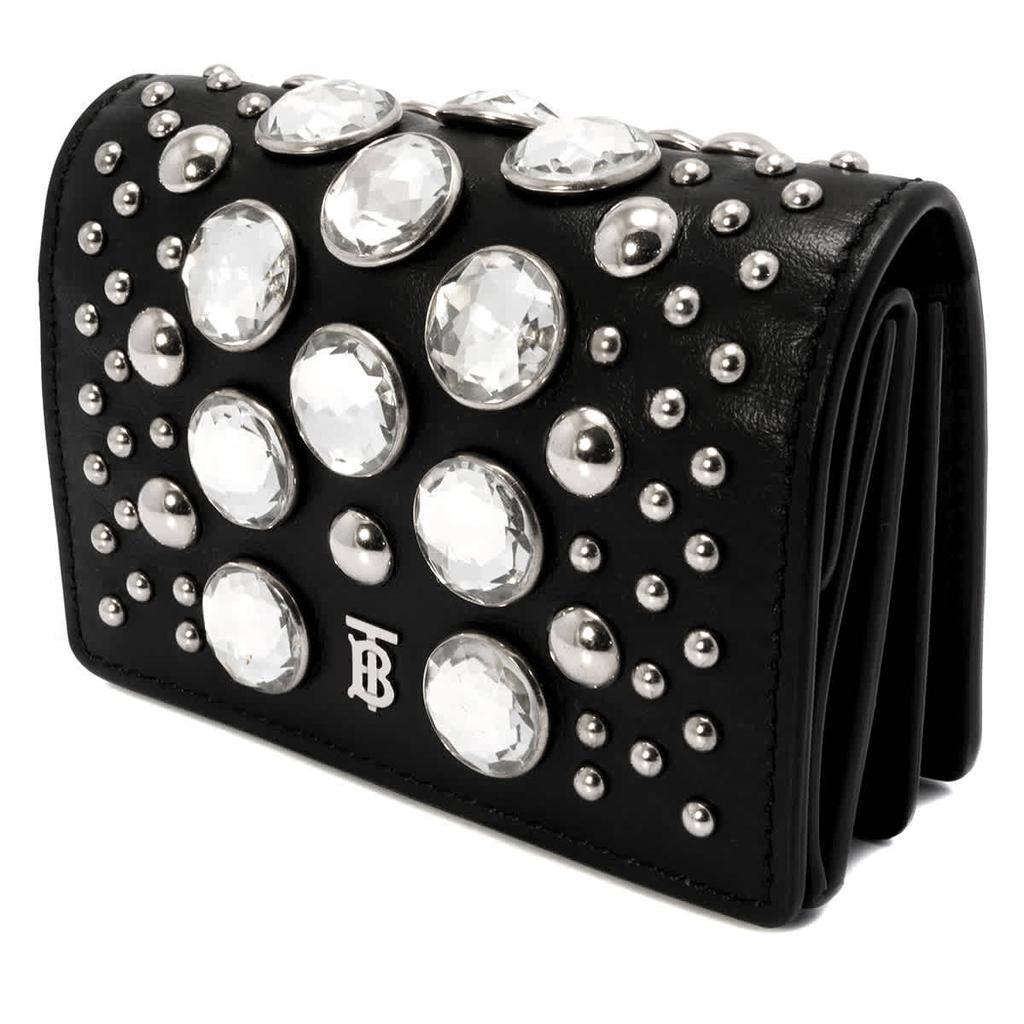 商品Burberry|Black Ladies Embellished Card Case with Detachable Strap,价格¥2630,第1张图片