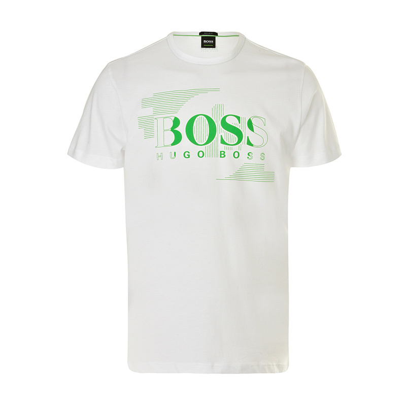 商品Hugo Boss|Hugo Boss 雨果博斯 男士米白色棉质短袖T恤 TEE1-50383429-100,价格¥382,第1张图片