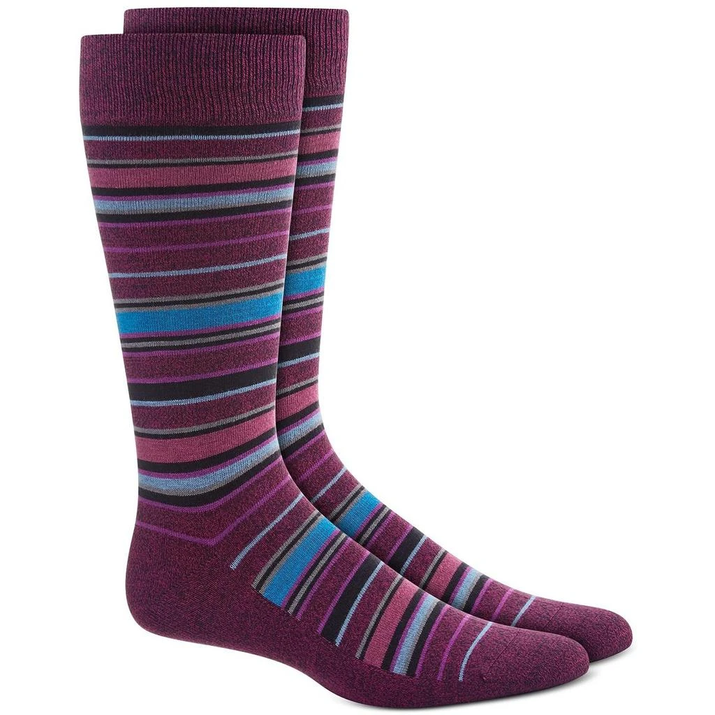 商品Alfani|Alfani Mens Knit Striped Dress Socks,价格¥70,第1张图片