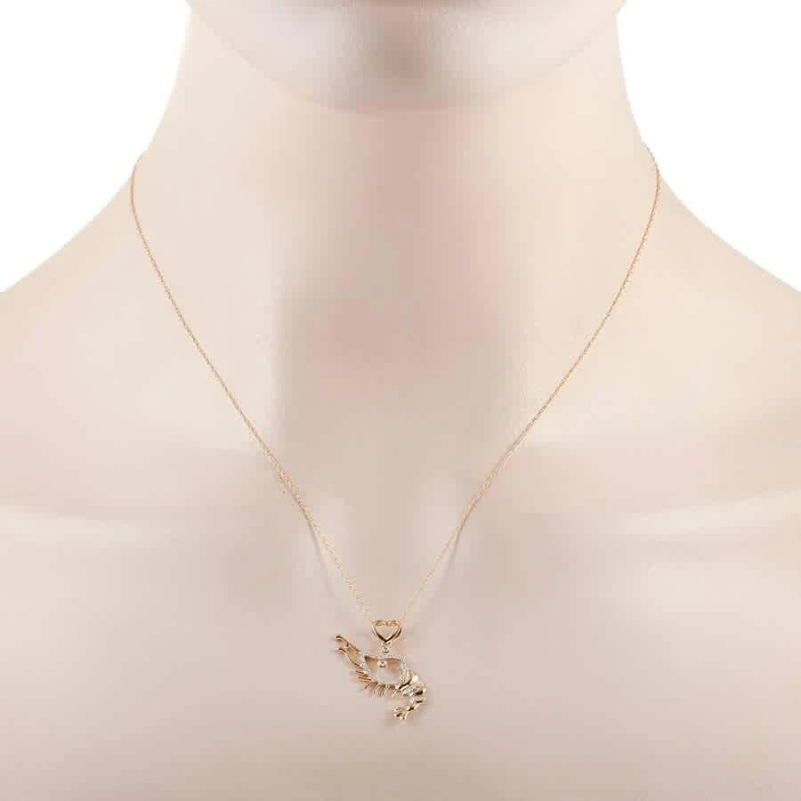 商品LB Exclusive|14K Yellow Gold 0.14 ct Diamond Pendant Necklace,价格¥2547,第2张图片详细描述
