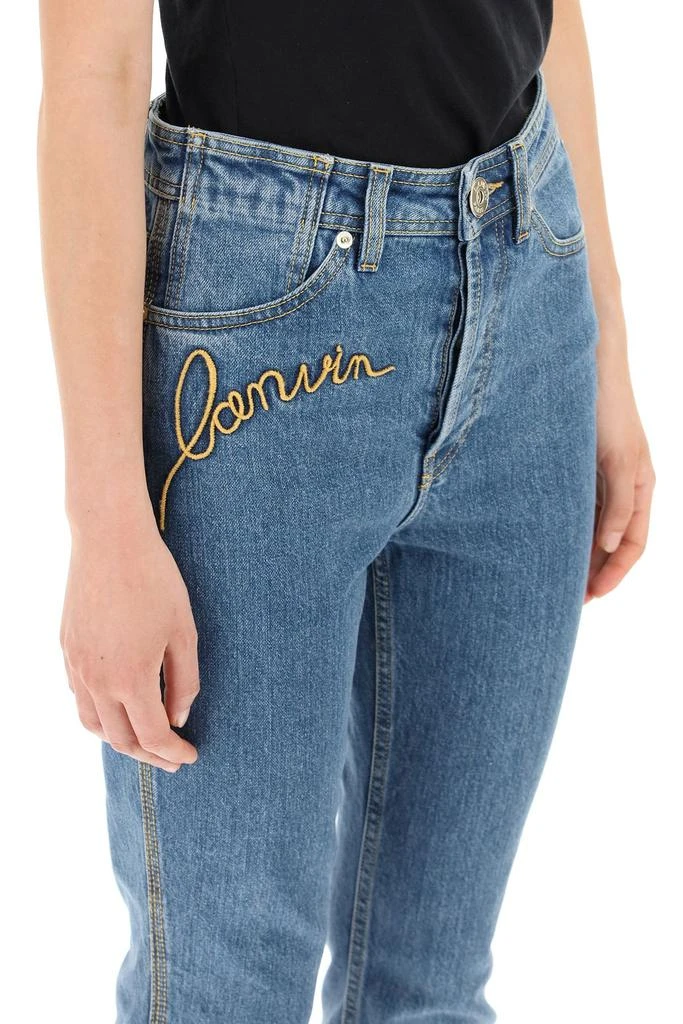商品Lanvin|LOGO EMBROIDERY DENIM JEANS,价格¥1889,第5张图片详细描述