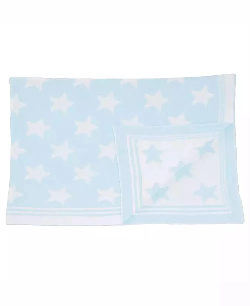 商品Baby Mode Signature|Baby Boys Reversible Stars Knit Blanket,价格¥300,第1张图片