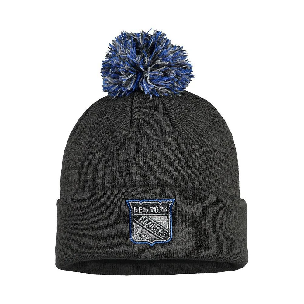 商品Adidas|Men's Gray and Red New York Rangers Locker Room Cuffed Knit Hat with Pom,价格¥240,第1张图片