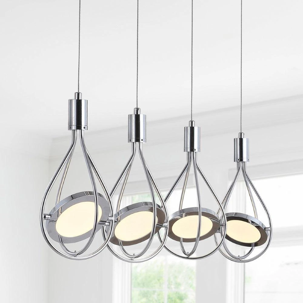 商品JONATHAN Y|Orion 29" Adjustable Modern Integrated 4-Light Linear LED Metal Pendant,价格¥2965,第1张图片
