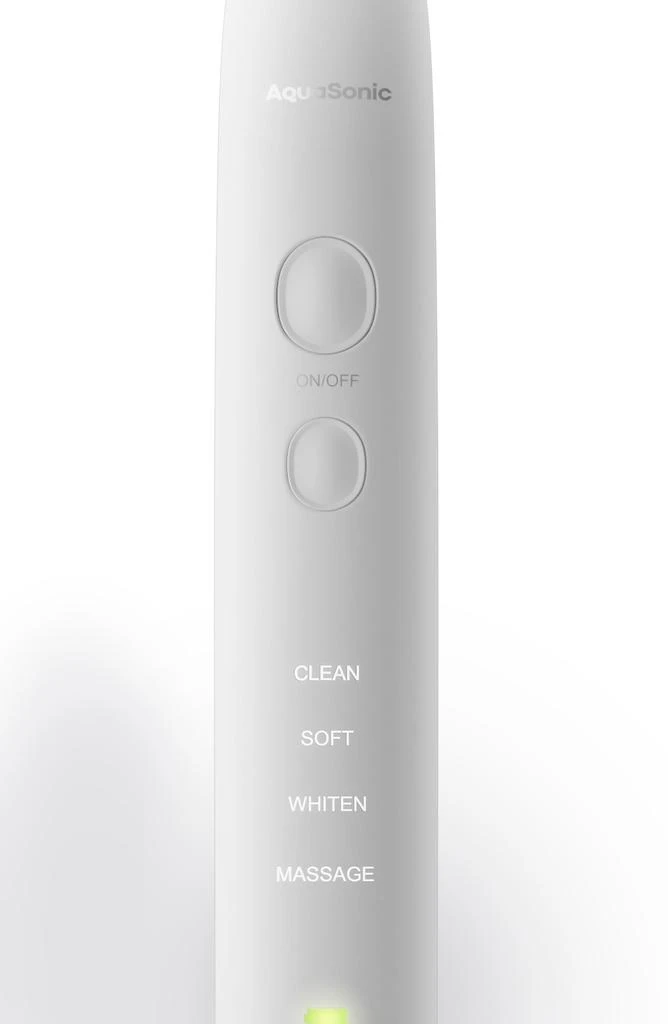 商品AquaSonic|VIBE Series White UltraSonic Whitening Toothbrush with 8 DuPont Brush Heads & Travel Case,价格¥304,第2张图片详细描述