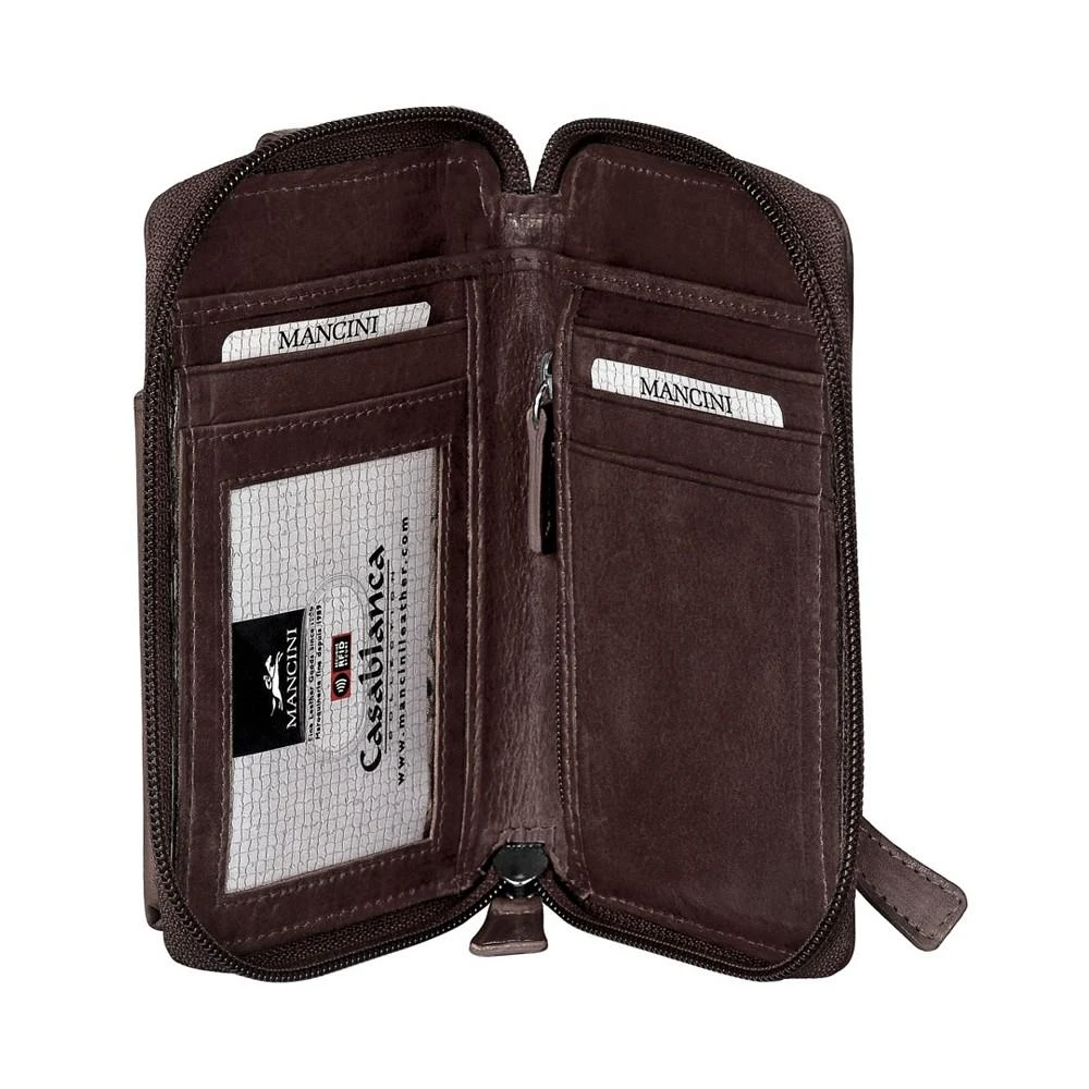 商品Mancini Leather Goods|Casablanca Collection RFID Secure Cell Phone Wallet,价格¥551,第2张图片详细描述