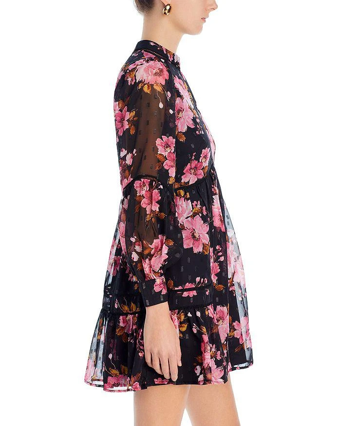 商品AQUA|Floral Mock Neck Clip Dot Dress - 100% Exclusive,价格¥739,第4张图片详细描述