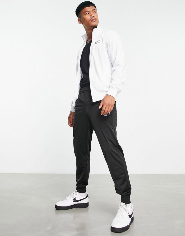 Armani EA7 core ID tricot tracksuit in black/ white商品第1张图片规格展示