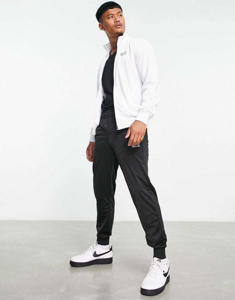 商品EA7|Armani EA7 core ID tricot tracksuit in black/ white,价格¥1265,第1张图片