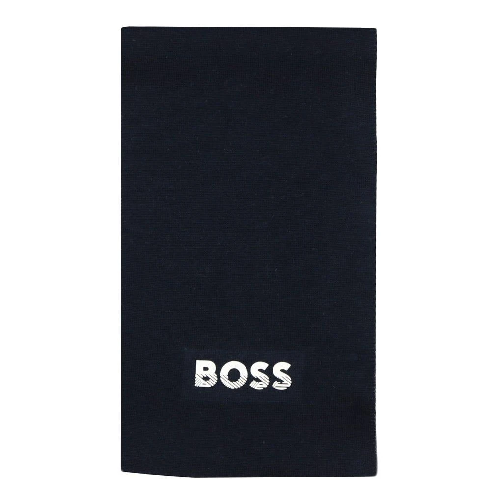 商品Hugo Boss|Navy & White Rubberised Logo Scarf,价格¥194,第1张图片