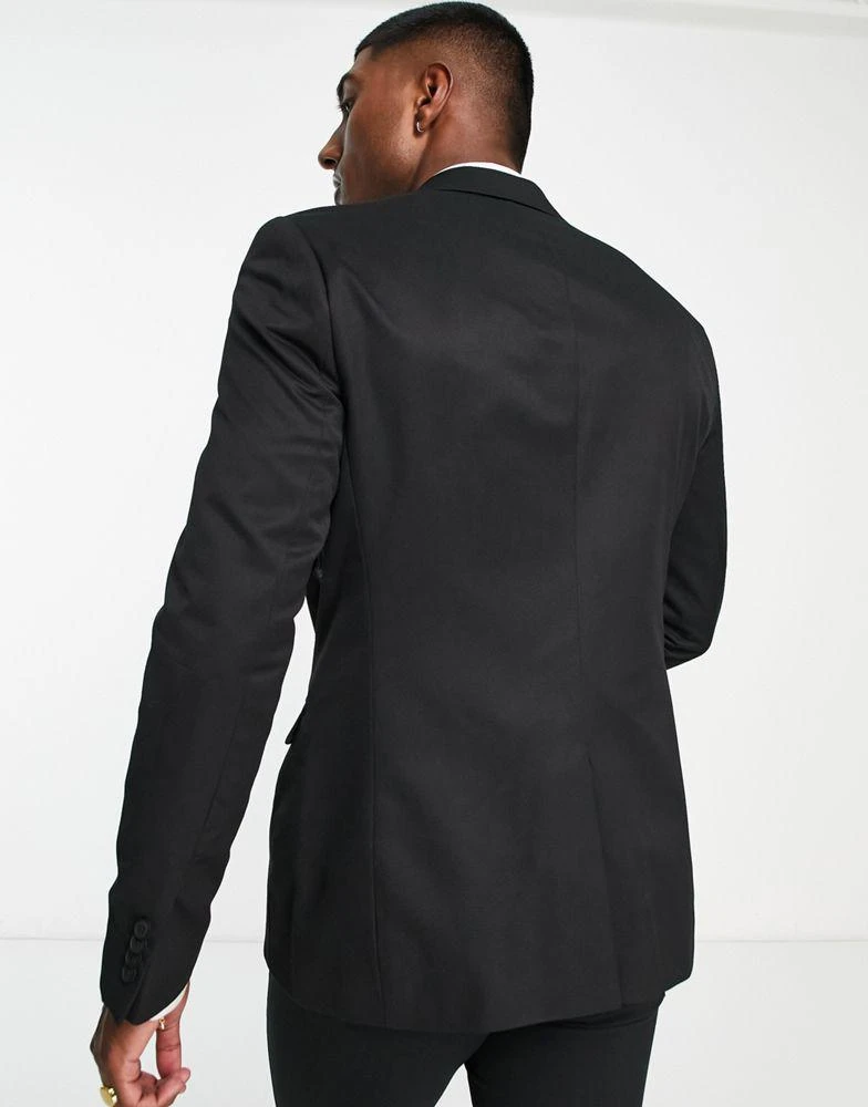 Topman Topman slim suit jacket in black 2