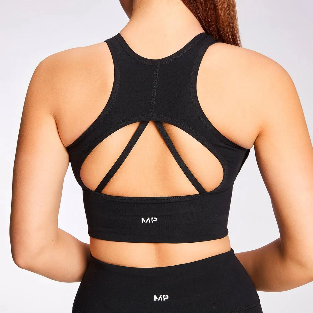 商品Myprotein|MP Women's Power Longline Sports Bra - Black,价格¥133,第1张图片