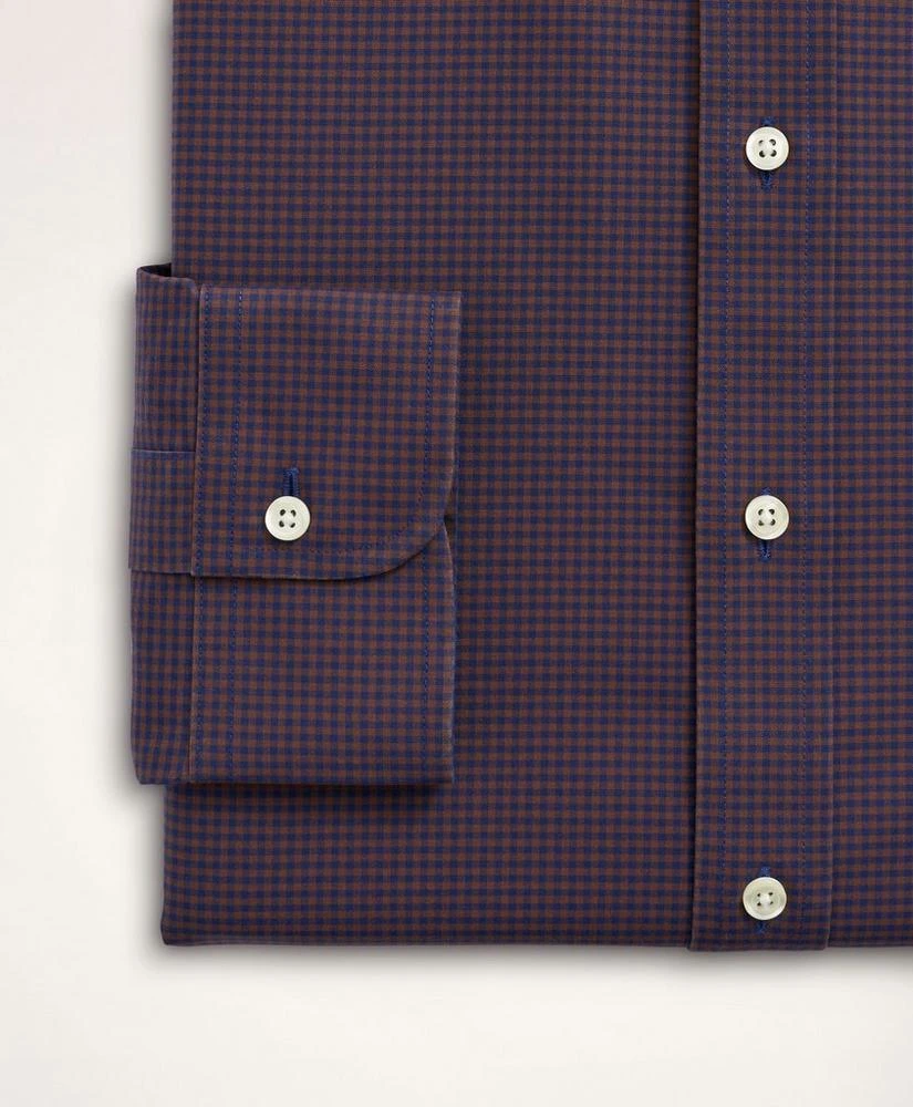 商品Brooks Brothers|Stretch Big & Tall Dress Shirt, Non-Iron Poplin English Spread Collar Gingham,价格¥1181,第4张图片详细描述