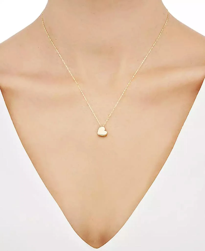 商品Macy's|Polished Heart 17" Pendant Necklace in 10k Gold,价格¥1303,第2张图片详细描述