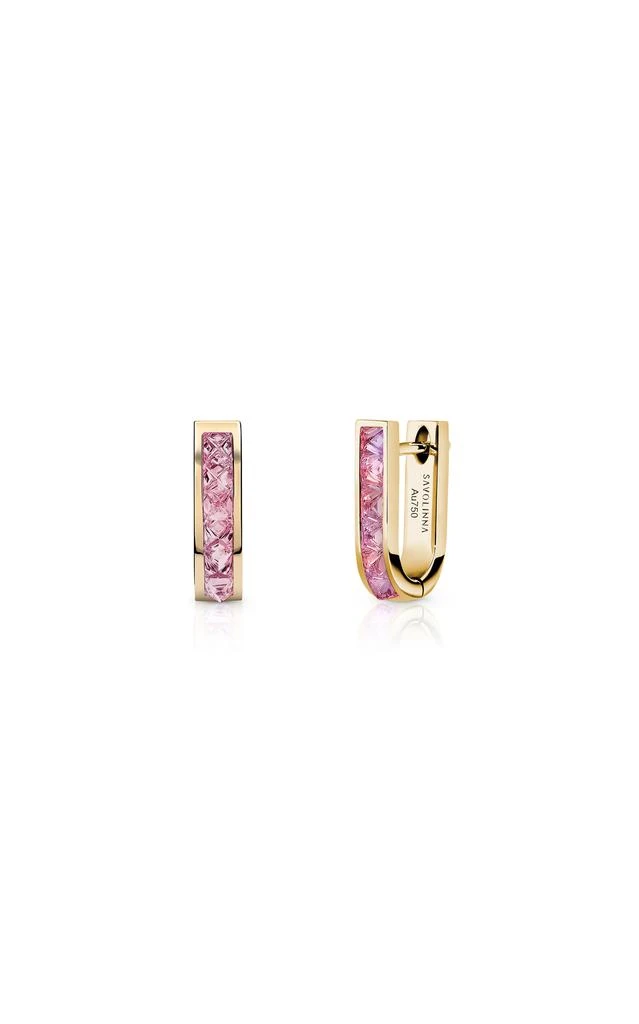 商品Savolinna Jewelry|Savolinna Jewelry - Be Spiked 18K Yellow Gold Sapphire Huggie Earrings - Gold - OS - Moda Operandi - Gifts For Her,价格¥19414,第1张图片