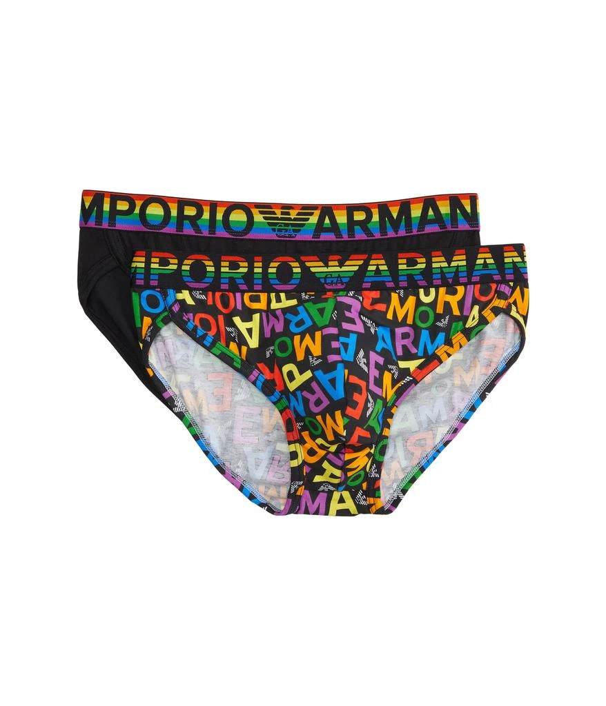 商品Emporio Armani|Rainbow Logo 2-Pack Brief,价格¥376,第1张图片