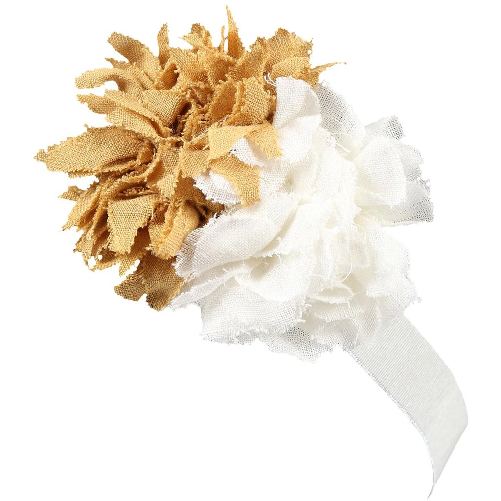 商品Caffe' d'Orzo|Caffe' d'Orzo Multicolor Headband For Baby Girl With Floral Applications,价格¥550,第2张图片详细描述