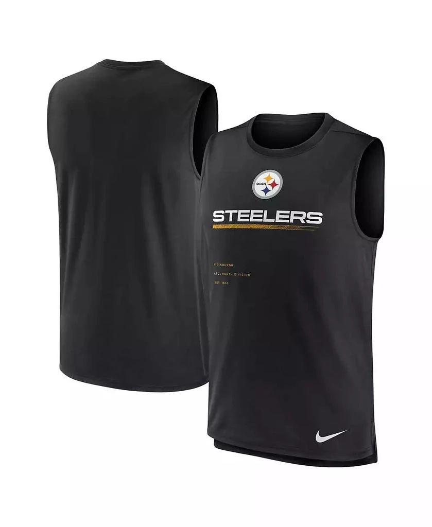 商品NIKE|Men's Black Pittsburgh Steelers Muscle Trainer Tank Top,价格¥262,第1张图片