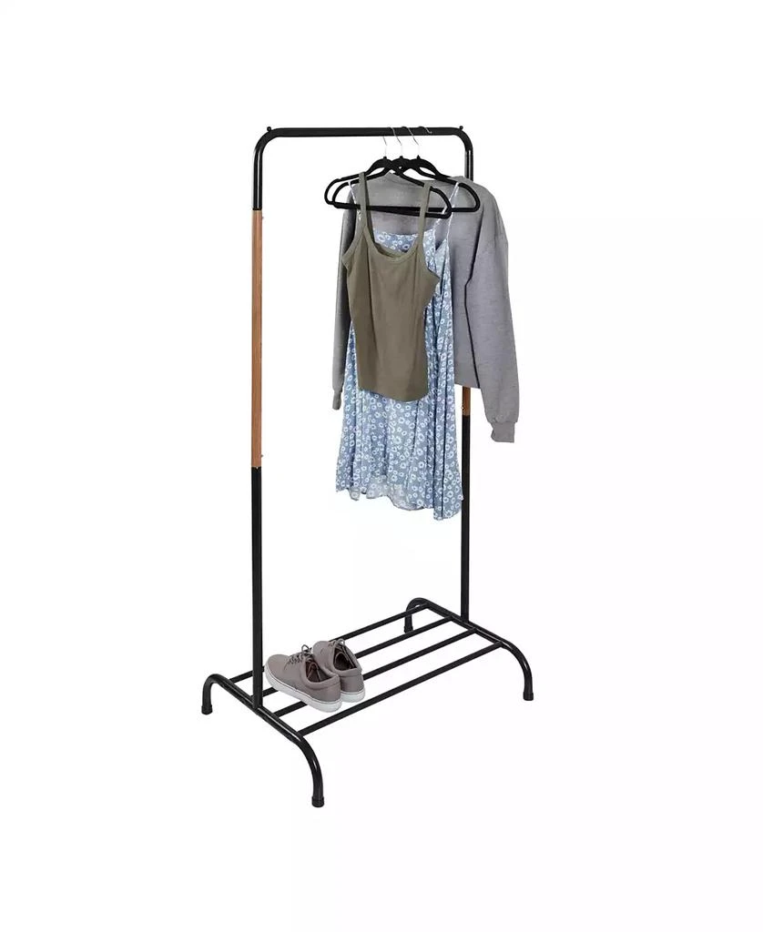 Shoe Shelf and Hanging Bar for Clothes with Single Garment Rack 商品