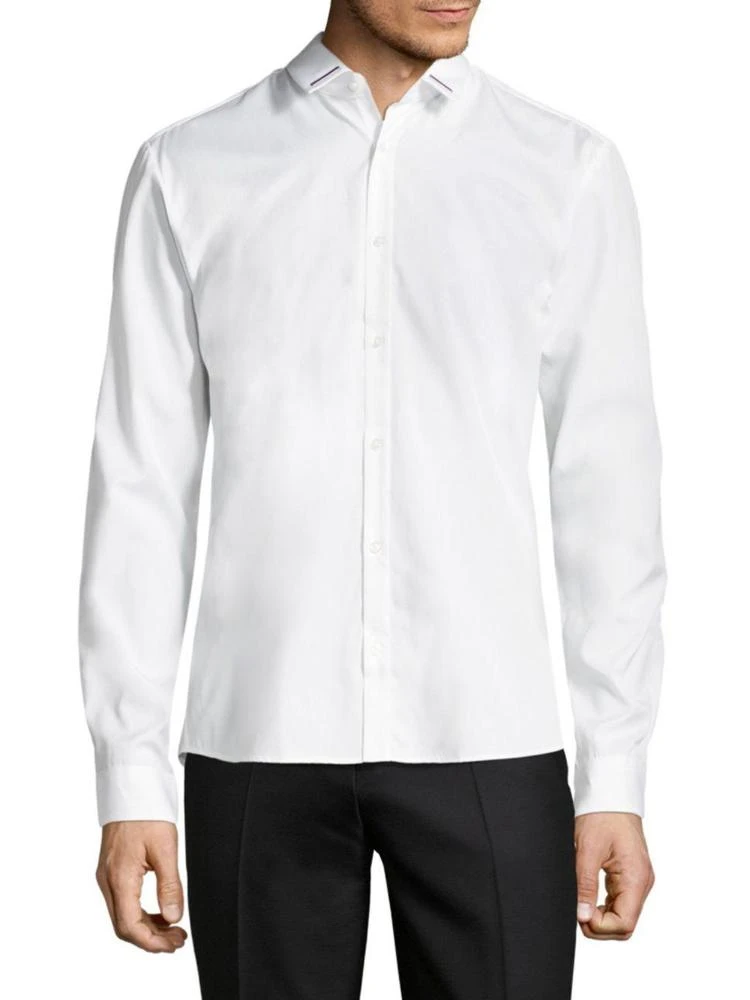 商品Hugo Boss|Long Sleeve Cotton Shirt,价格¥871,第1张图片