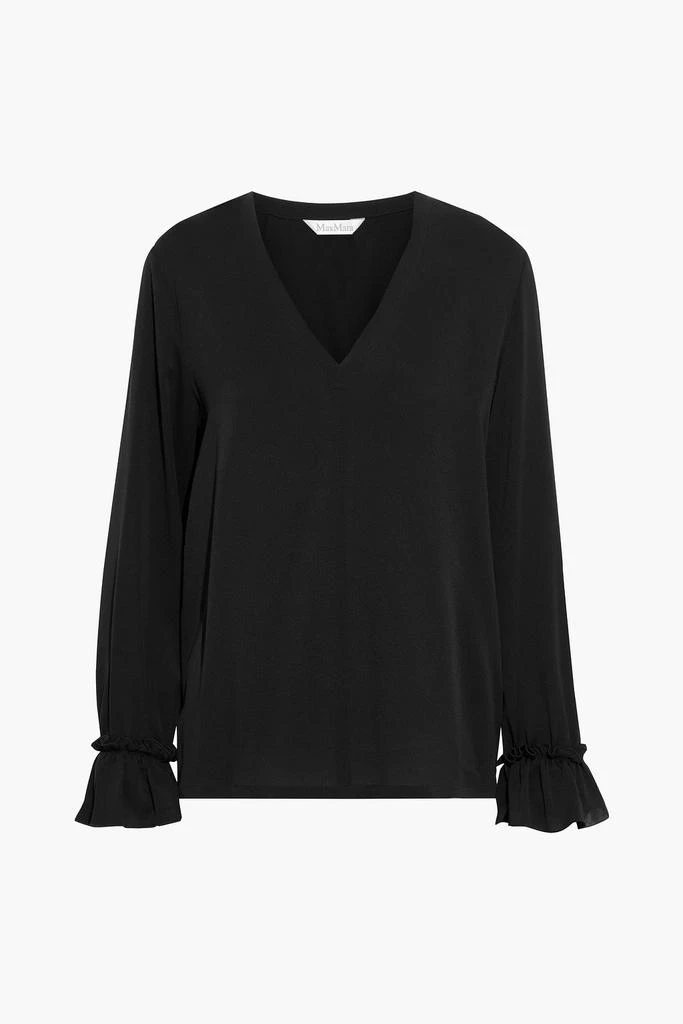 商品Max Mara|Aosta ruffled silk crepe de chine blouse,价格¥1310,第3张图片详细描述