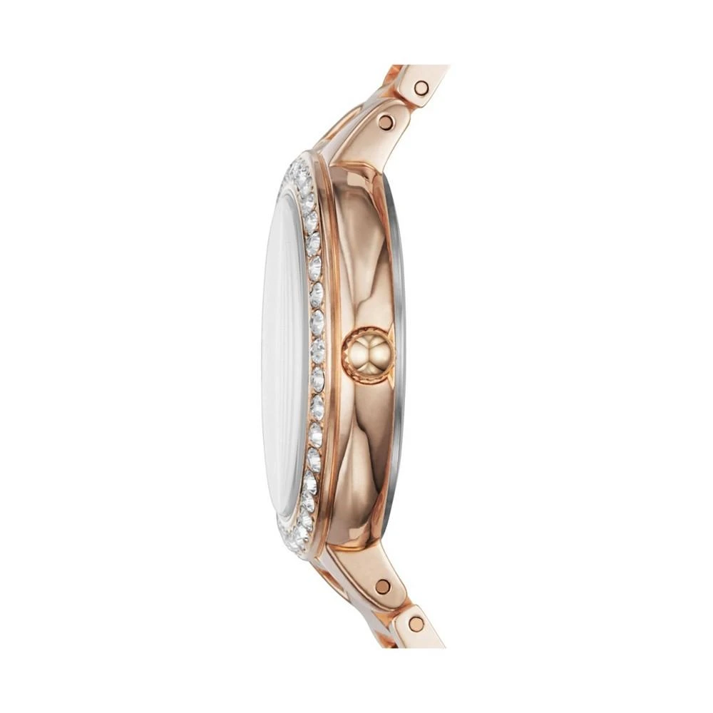 商品Fossil|Women's Karli Three Hand Rose Gold Stainless Steel Watch 34mm,价格¥772,第2张图片详细描述
