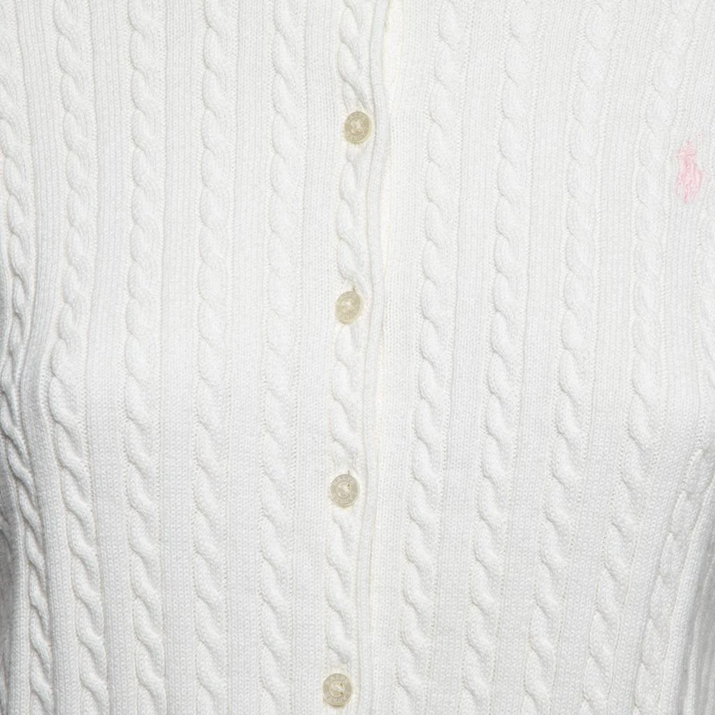 商品[二手商品] Ralph Lauren|Polo Ralph Lauren Off White Cable Knit Button Front Cardigan XL,价格¥944,第3张图片详细描述