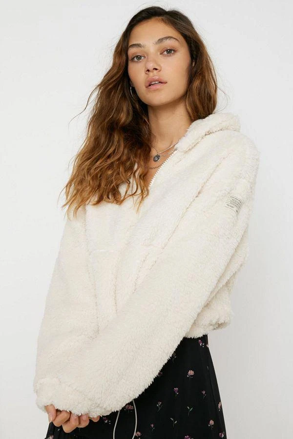 商品Urban Outfitters|UO Fluffy Fleece Hoodie Sweatshirt,价格¥76,第1张图片