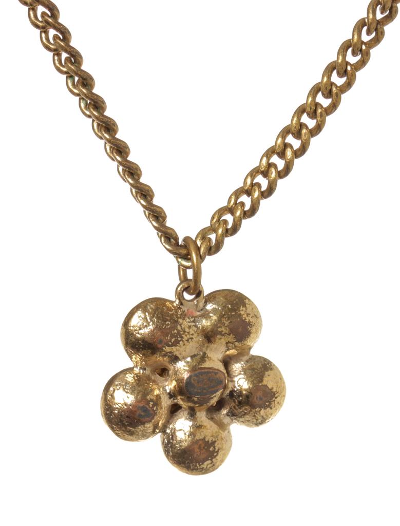 Chanel Gold Flower Necklace商品第4张图片规格展示