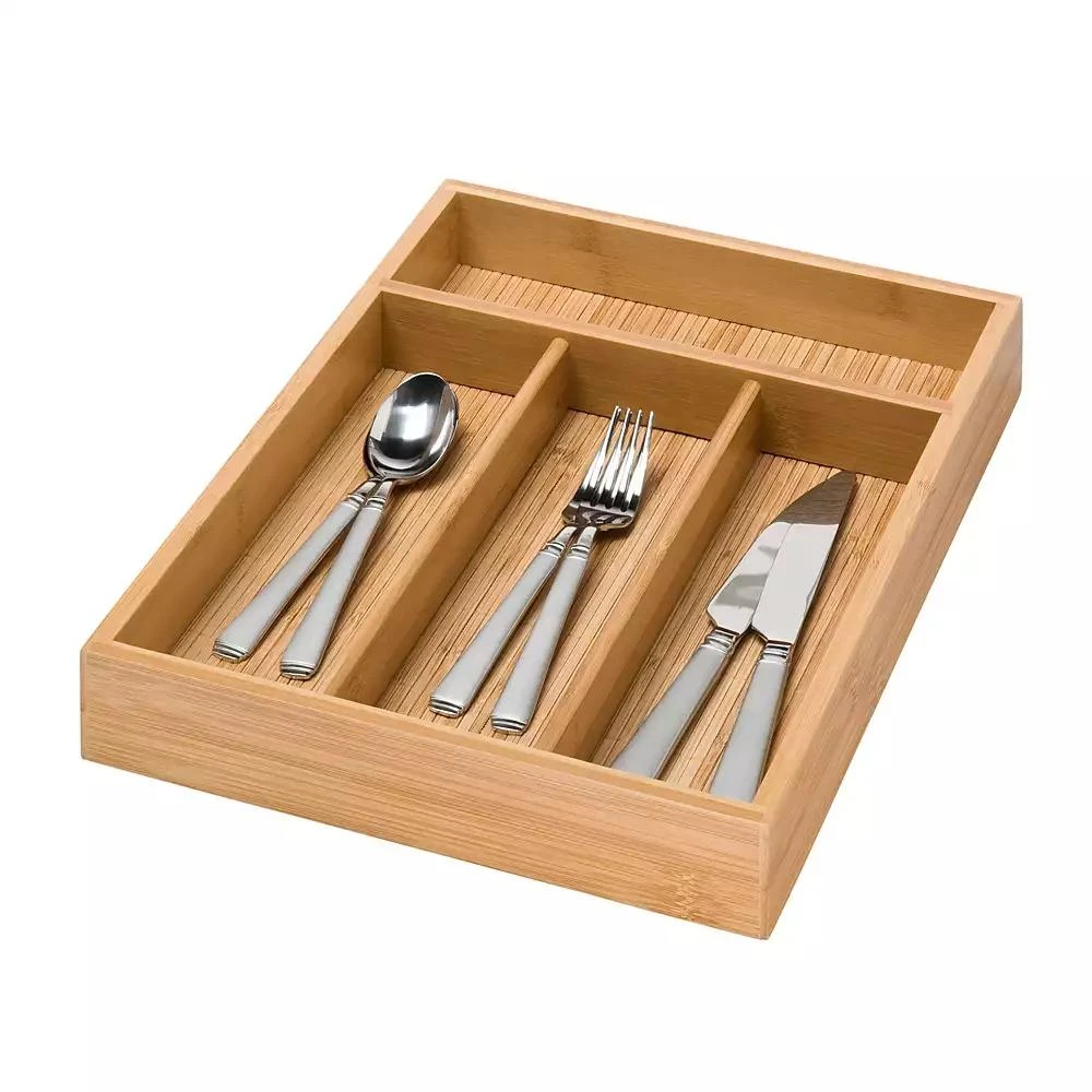 商品Honey Can Do|Bamboo 4 Compartment Utensil Tray,价格¥269,第2张图片详细描述