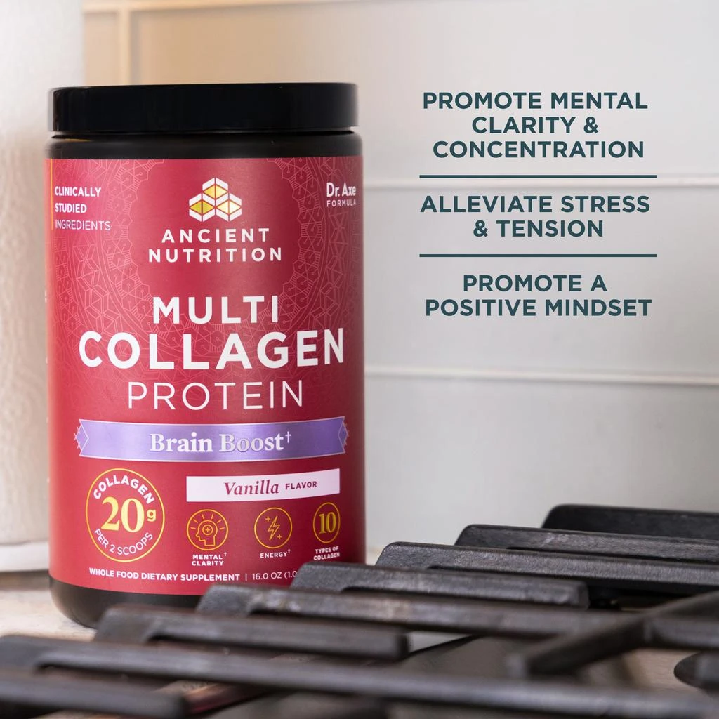 商品Ancient Nutrition|Multi Collagen Protein Brain Boost | Powder(45 Servings),价格¥417,第5张图片详细描述