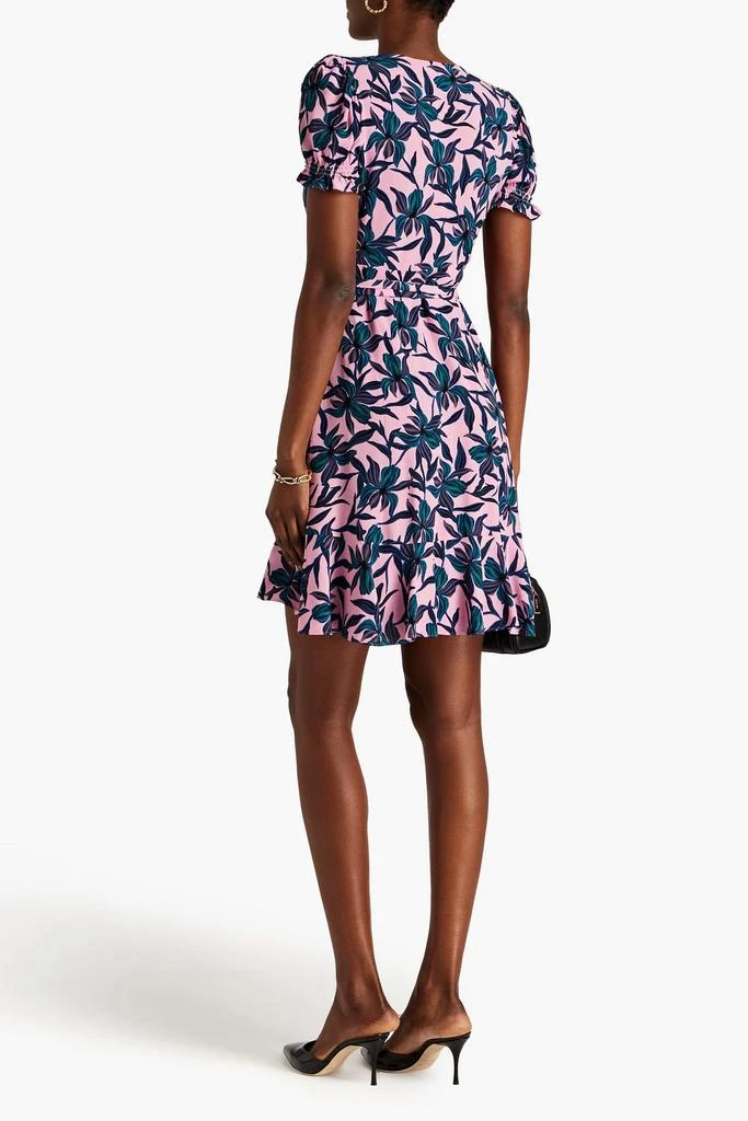 商品Diane von Furstenberg|Emilia floral-print crepe mini wrap dress,价格¥1275,第3张图片详细描述