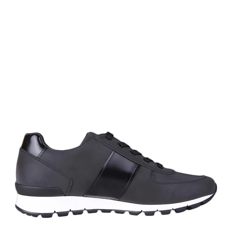 商品[国内直发] Prada|Prada 普拉达 男士深灰色牛皮拼接系带休闲运动鞋 4E2718-1ODT-F0002,价格¥4518,第1张图片