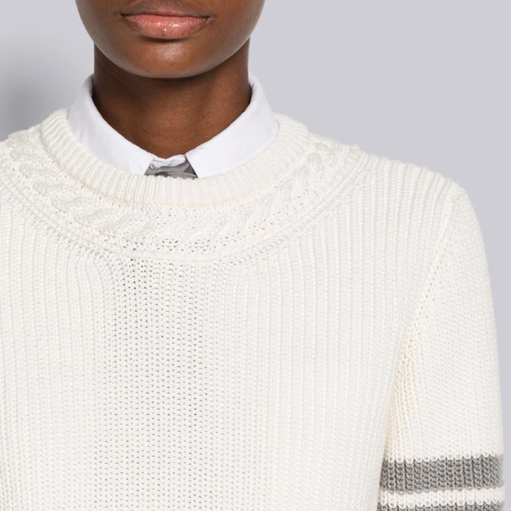THOM BROWNE 米白色女士针织衫/毛衣 FKA410A-Y3017-100 商品