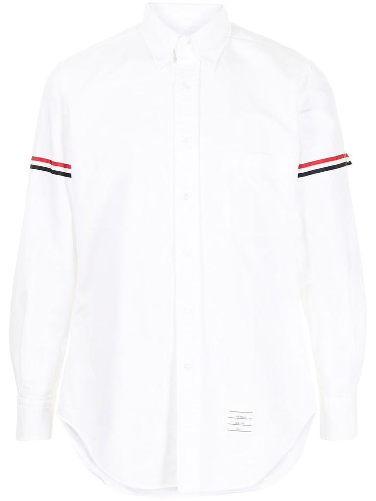 商品Thom Browne|THOM BROWNE MEN CLASSIC FIT SHIRT W/ RWB GROSGRAIN ARMBAND IN OXFORD,价格¥3315,第7张图片详细描述