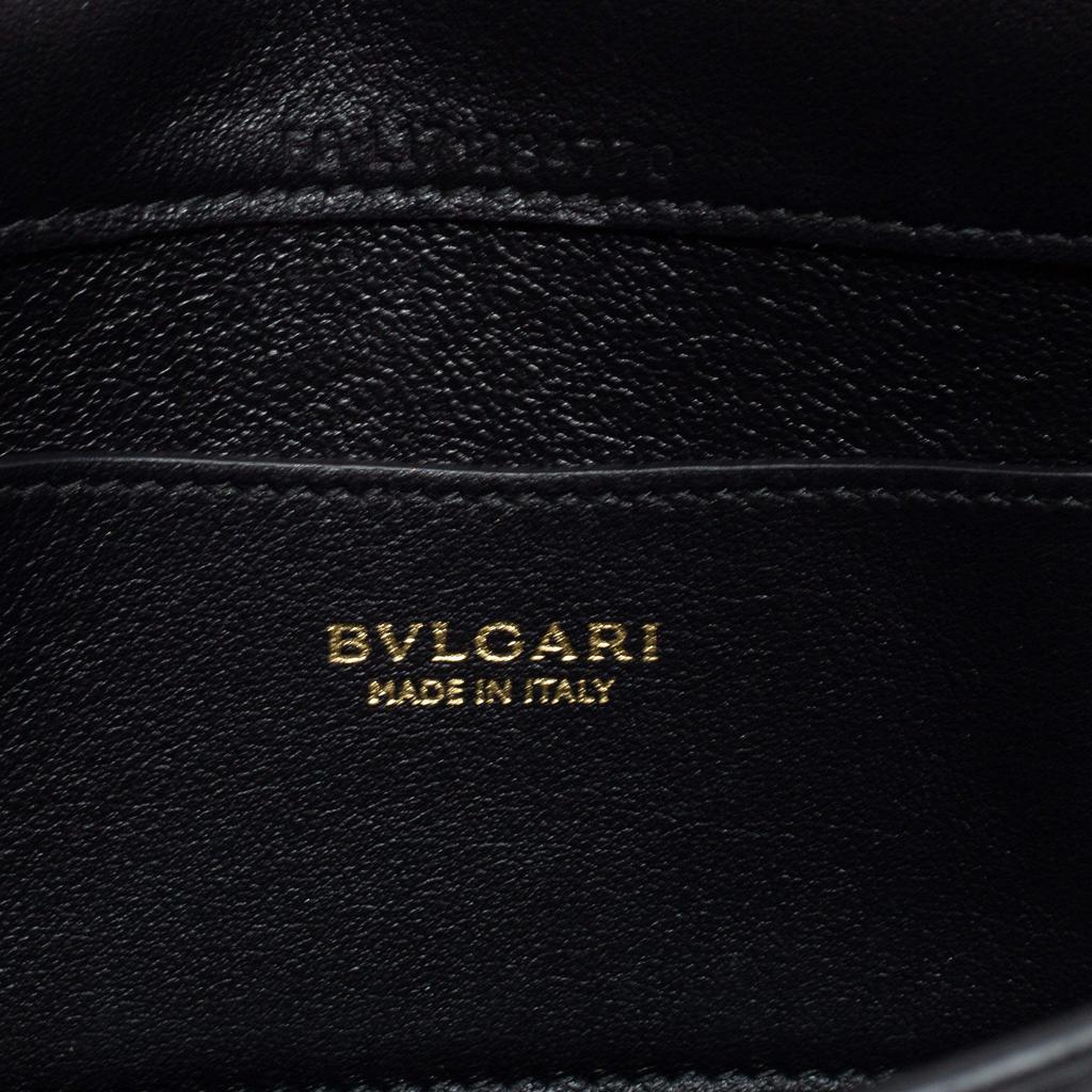 Bvlgari Black Leather Flap Crossbody Bag商品第10张图片规格展示