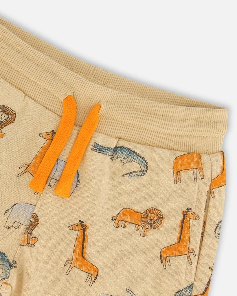 商品Deux par Deux|French Terry Short Beige Printed Jungle Animal,价格¥302,第4张图片详细描述