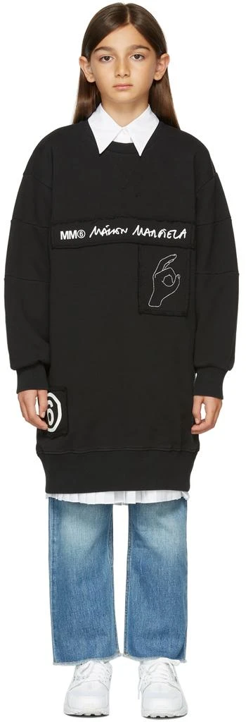 商品MAISON MARGIELA|Kids Black Hand Logo Dress Sweatshirt,价格¥673,第2张图片详细描述