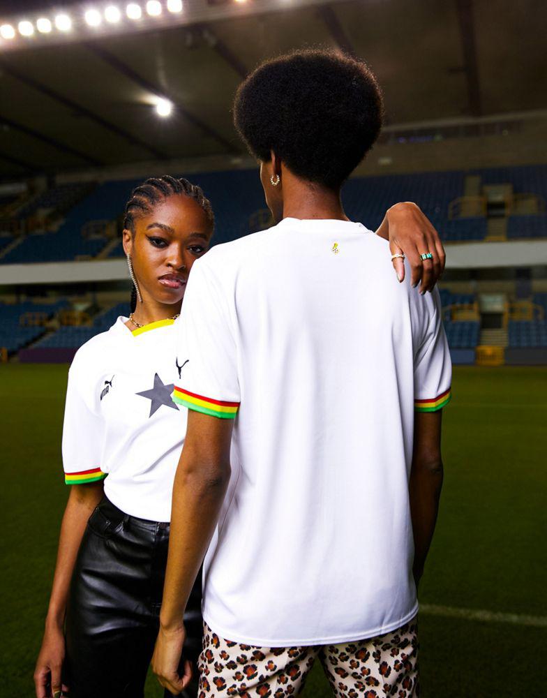Puma Football Ghana World Cup 2022 unisex home shirt in white商品第2张图片规格展示