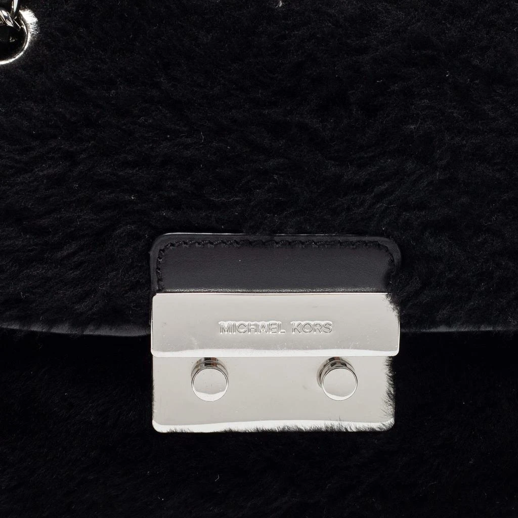 商品[二手商品] Michael Kors|Michael Kors Black Shearling and Leather Trim Sloan Chain Shoulder Bag,价格¥813,第5张图片详细描述