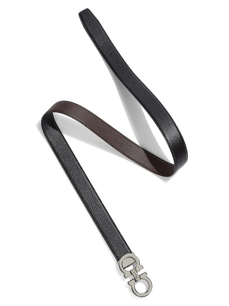 商品Salvatore Ferragamo|Double Gancini Buckle Adjustable Cut-to-Size Reversible Belt,价格¥4084,第1张图片