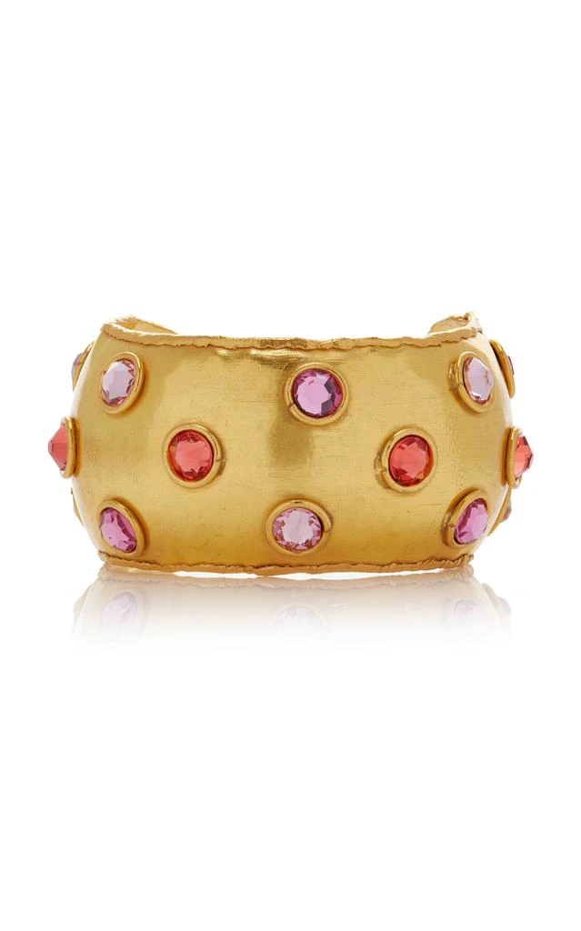 商品Sylvia Toledano|Sylvia Toledano - Dune Crystal 22K Gold-Plated Cuff - Pink - OS - Moda Operandi - Gifts For Her,价格¥3307,第1张图片